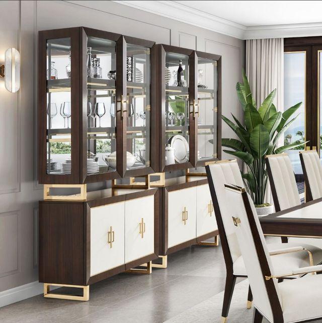 Michael Amini® Belmont Place Espresso Display Cabinet-1