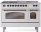 Ilve® Nostalgie II Series 48" White Pro Style Dual Fuel Range-0