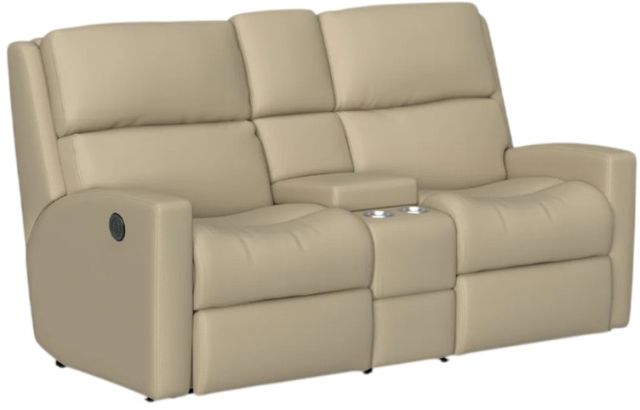 Flexsteel® Customizable Catalina Leather Power Reclining Loveseat with Console-2