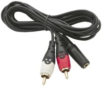 RadioShack 3 Ft. 1/8" (3.5mm) Stereo Female to Dual RCA Male Y-Cable-0