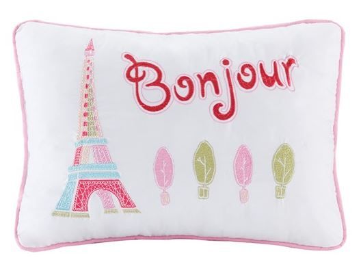 Olliix by Mi Zone Kids Pink Twin Bonjour Paris Complete Bed and Sheet Set-4