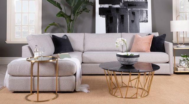 Decor-Rest® Furniture LTD 2068 2-Piece Left-Arm Facing Sofa Sectional and Chaise-2