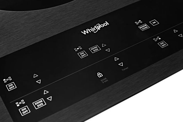 Whirlpool® 30" Black Electric Cooktop with Two Dual Radiant Elements-2
