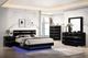 Furniture of America® Erlach Black and Chrome Eastern King Bed-1