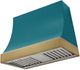 AGA Marquee 36" Salcombe Blue Wall Mounted Range Hood with Antique Brass Trim-0