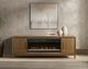Martin Furniture Williamsburg Mid-tone Brown 80" Fireplace TV Stand-1