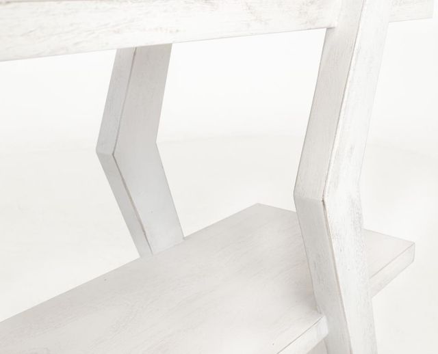 International Furniture Direct Moka White X-Shaped Étagère Bookcase-4