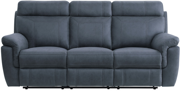 Homelegance® Clifton Blue Double Manual Reclining Sofa-3