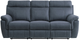 Homelegance® Clifton Blue Double Manual Reclining Sofa-3