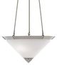 Currey & Company Latimer Polished Nickel/Frosted White Pendant-0