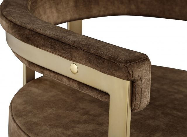 Meridian Furniture Marcello Brown/Brushed Brass Counter Stool-4