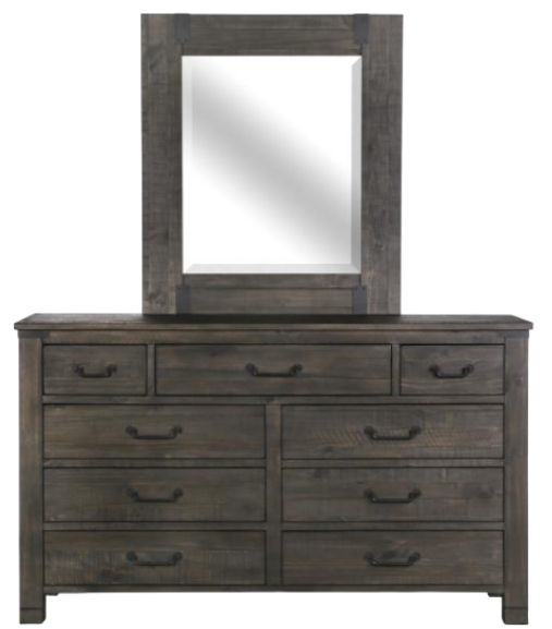 Magnussen Home® Abington Charcoal Dresser and Mirror-1