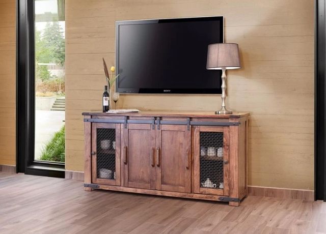 International Furniture Direct Parota Brown 70" TV Stand-1