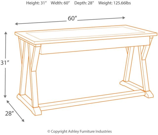 Signature Design by Ashley® Jonileene White/Gray 60" Office Desk-3