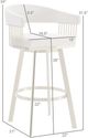 Armen Living Chelsea Black Swivel Counter Stool-2