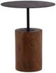 Dovetail Furniture Arlo Black Side Table with Brown Base-0