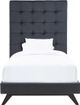 TOV Furniture Eden Grey Twin Velvet Bed-2