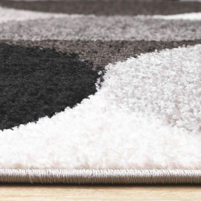 Kalora Interiors Eclipse Grey/White 5'x8' Style 3 Area Rug-1