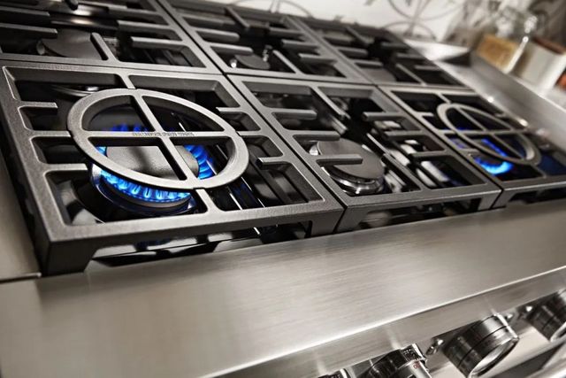 KitchenAid® 48" Scorched Orange Pro Style Dual Fuel Range with Griddle-6