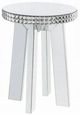 ACME Furniture Lotus Mirrored End Table with Faux Crystal Accents-0