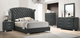 Coaster® Melody 5-Piece Gray Eastern King Tufted Upholstered Bedroom Set -0