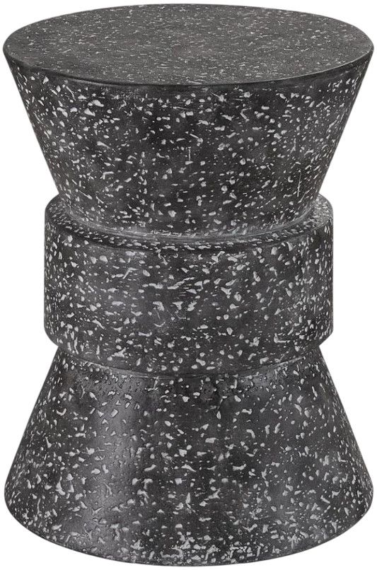 Universal Explore Home™ Coastal Living Outdoor Stinson Speckled Gray Concrete Accent Table-0