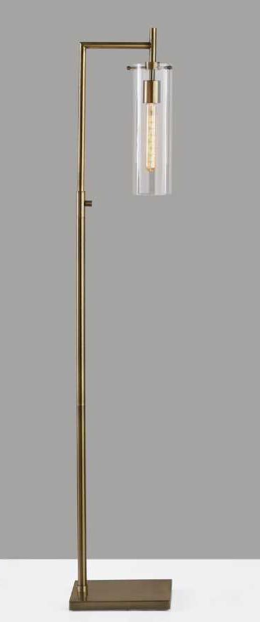 Adesso® Dalton Antique Brass 1-Light Floor Lamp-3