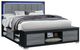Global Furniture USA Emma Black/Gray King Panel Bed with LED and USB-0