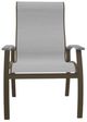 Telescope Casual Belle Isle Abalone/Desert Aluminum/Fabric Outdoor Sling Supreme Arm Chair with Cape Gray Rustic Polymer Arm Accent-1