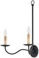Currey & Company Saxon Zanzibar Black Double Light Wall Sconce-3