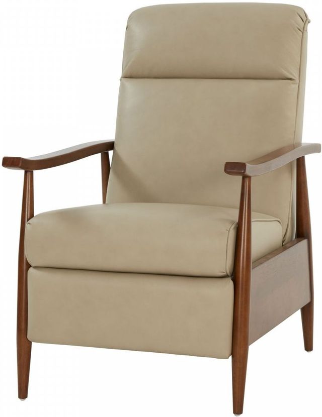 BarcaLounger® Hampton Shoreham Cream Leather Manual Recliner-4