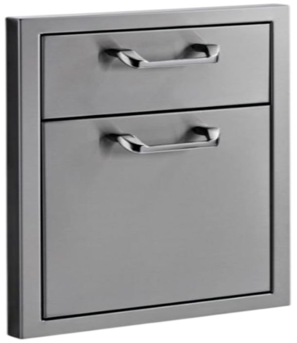 LYNX® Professional Classic 19" Stainless Steel Double Drawer-2