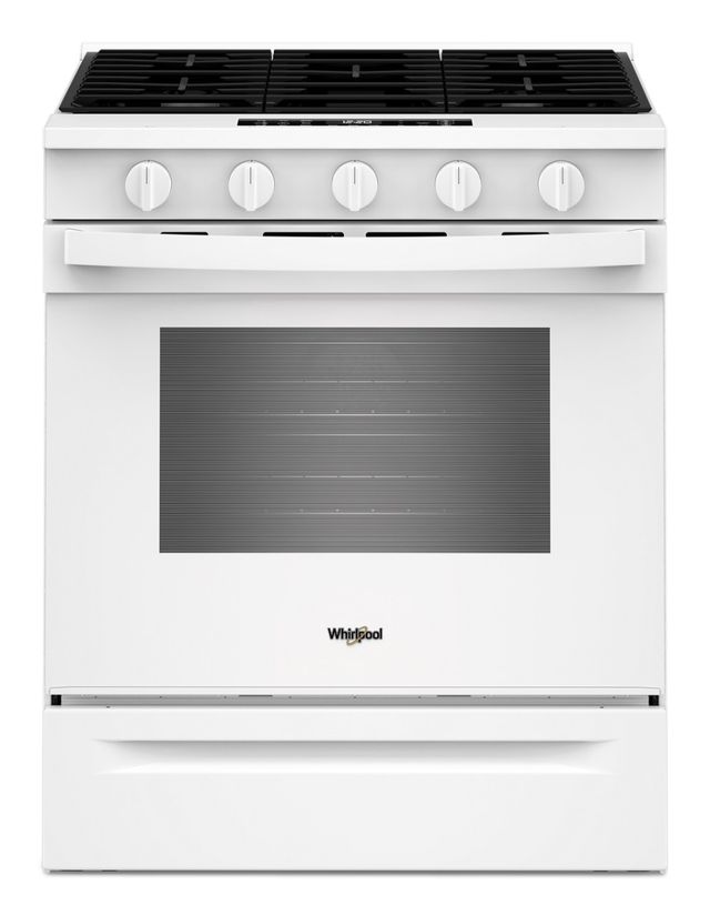 Whirlpool® 30" White Slide-In Gas Range with Air Cooking Technology-0