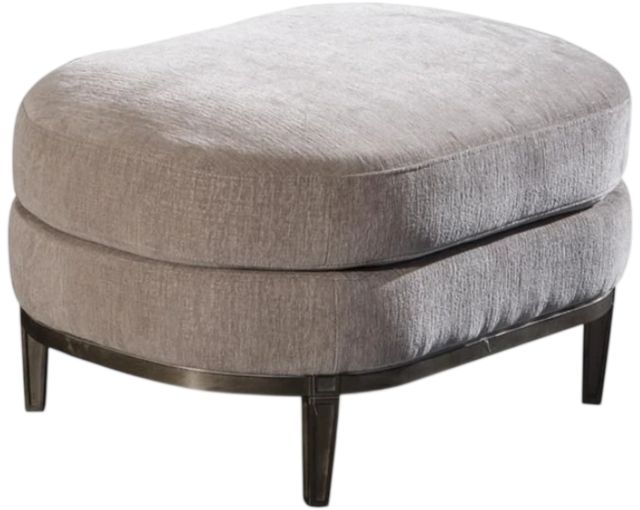 Magnussen Home® Rensick Golden Metal Pewter Ottoman-0