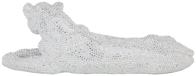 Deco Marche White 26" Polystone Leopard Sculpture-2