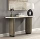 ACME Furniture Clayten White Sofa Table with Light Oak Base-1