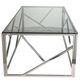Sagebrook Home Glass Top Cocktail Table with Silver Base-1