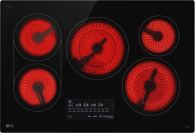 LG 30" Black Electric Cooktop-1