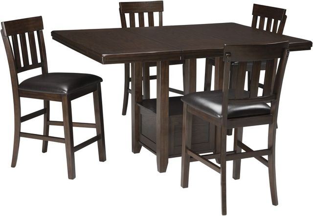 Signature Design by Ashley® Haddigan Dark Brown Upholstered Bar Stool-1