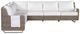 Flexsteel® Vista Canvas Natural Aluminum/Fabric/Wicker Outdoor Modular Sectional-1