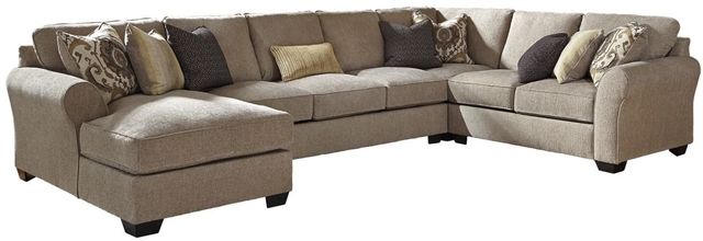 Benchcraft® Pantomine 4-Piece Driftwood Right-Arm Facing Sectional with Chaise and Armless Sofa-0