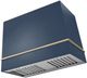 La Cornue Loge Series 44" Winter Sky Wall Mounted Range Hood with Polished Brass Trim-0