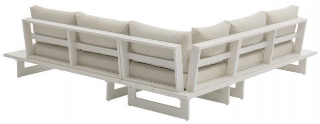 Meridian Furniture Maldives 3-Piece Cream Aluminum/Fabric Outdoor Modular Sectional-2