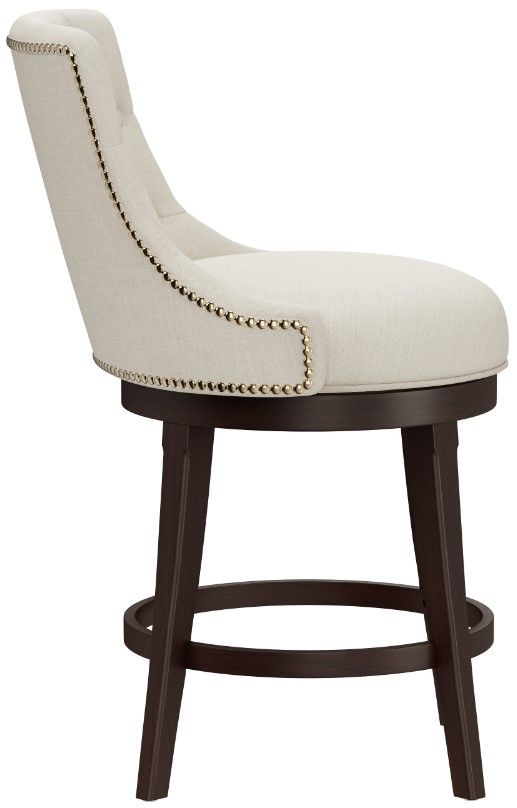 HH2 Home Halbrooke Chocolate/Cream Swivel Counter Stool-2