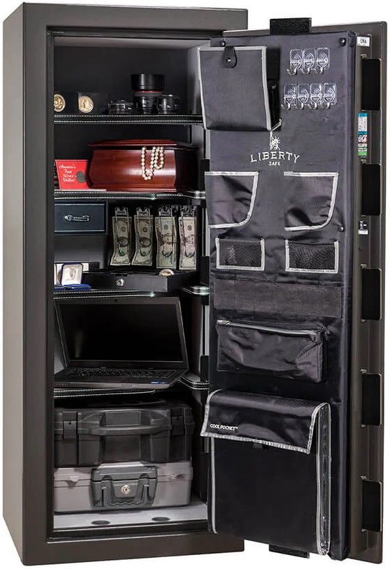 Liberty Safe Premium Home Gray Marble/Black Chrome 17 Electronic Gun Safe-1