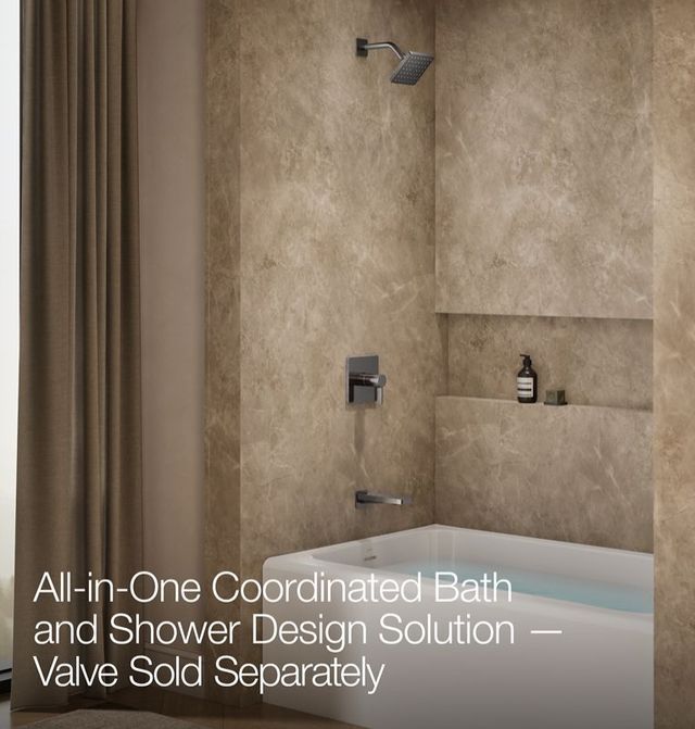 KOHLER® Parallel® Rite-Temp® Vibrant Titanium 2.5 GPM Bath and Shower Trim Kit-3