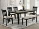 Crown Mark Folio Black/Gray Dining Bench-1