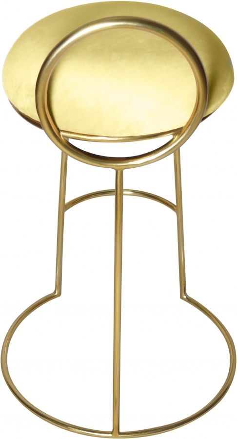 Meridian Furniture Ring Yellow Velvet Counter Stool-2