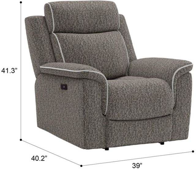 Emerald Home Arthur Speckled Slate Zero Gravity Power Recliner-3