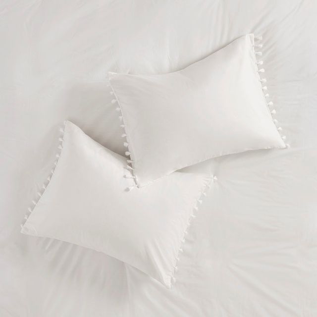 Olliix by Madison Park Ivory Full/Queen Lillian Cotton Duvet Cover Set-3